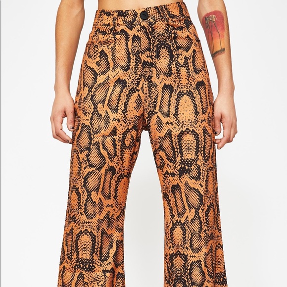 DOLLSKILL | High Rise Snake Flare Pants | Small - Picture 3 of 4